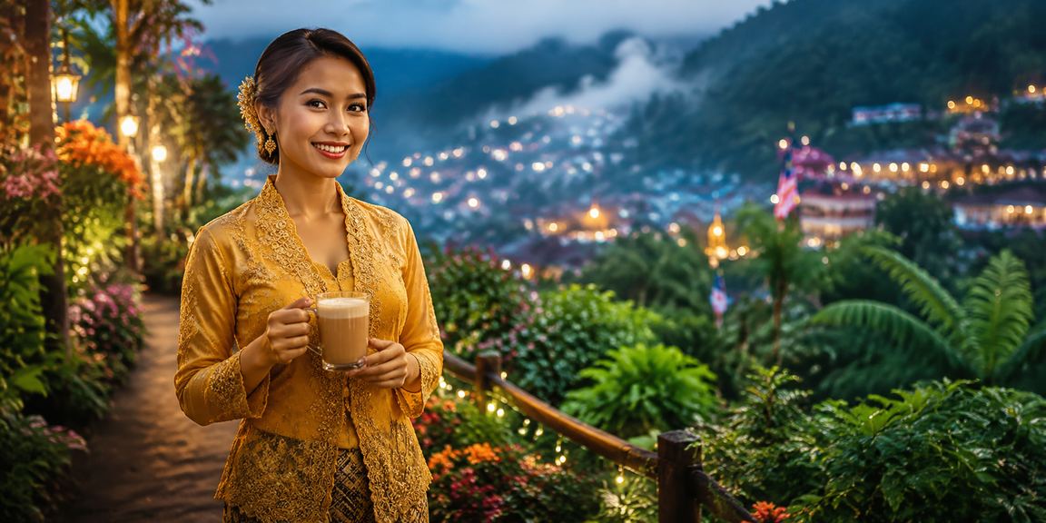 Suasana hiburan dan taruhan kriket dalam talian gaya Malaysia dengan kebaya